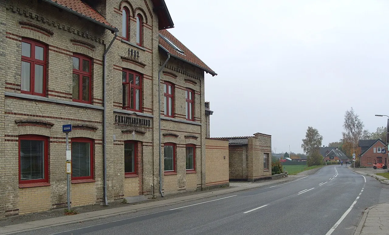 Foto fra centrum af byen Kappendrup på Nordfyn