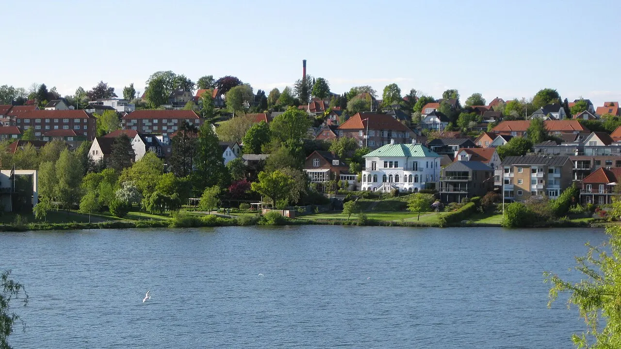 Kolding Slotsø i Kolding, Sydjylland.