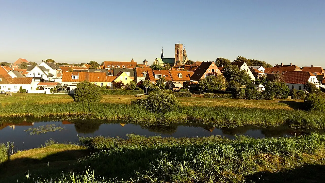 Vue ind over Ribe fra Slotsbanken