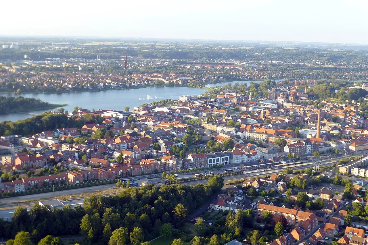 Silkeborg station og Silkeborg Langsø