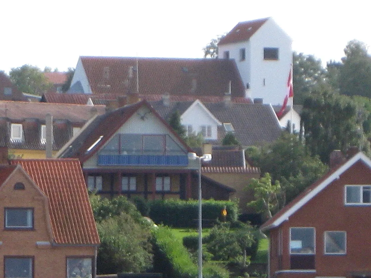 Vue mod Tejn Kirke på Bornholm.
